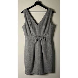 Monteau Gray Sleeveless Bow Detail Shift Dress Size M